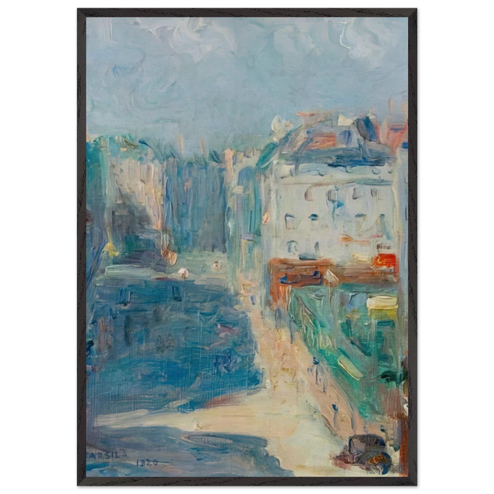 View of the Paris Hotel - Tarsila do Amaral 70x100 cm / 28x40 inches Framed Art Print – Black Wooden Frame