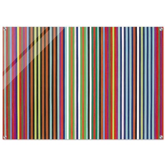 Flamingo - 1965 - Gene Davis Acrylic Print - 70x100 cm / 28x40″ inches | Gene Davis Wall Art | Gene Davis Prints