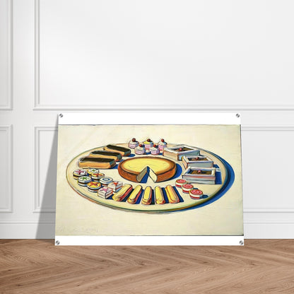 French Pastries - 1963 - Wayne Thiebaud Acrylic Print - 70x100 cm / 28x40″ inches | Wayne Thiebaud Wall Art | Wayne Thiebaud Prints