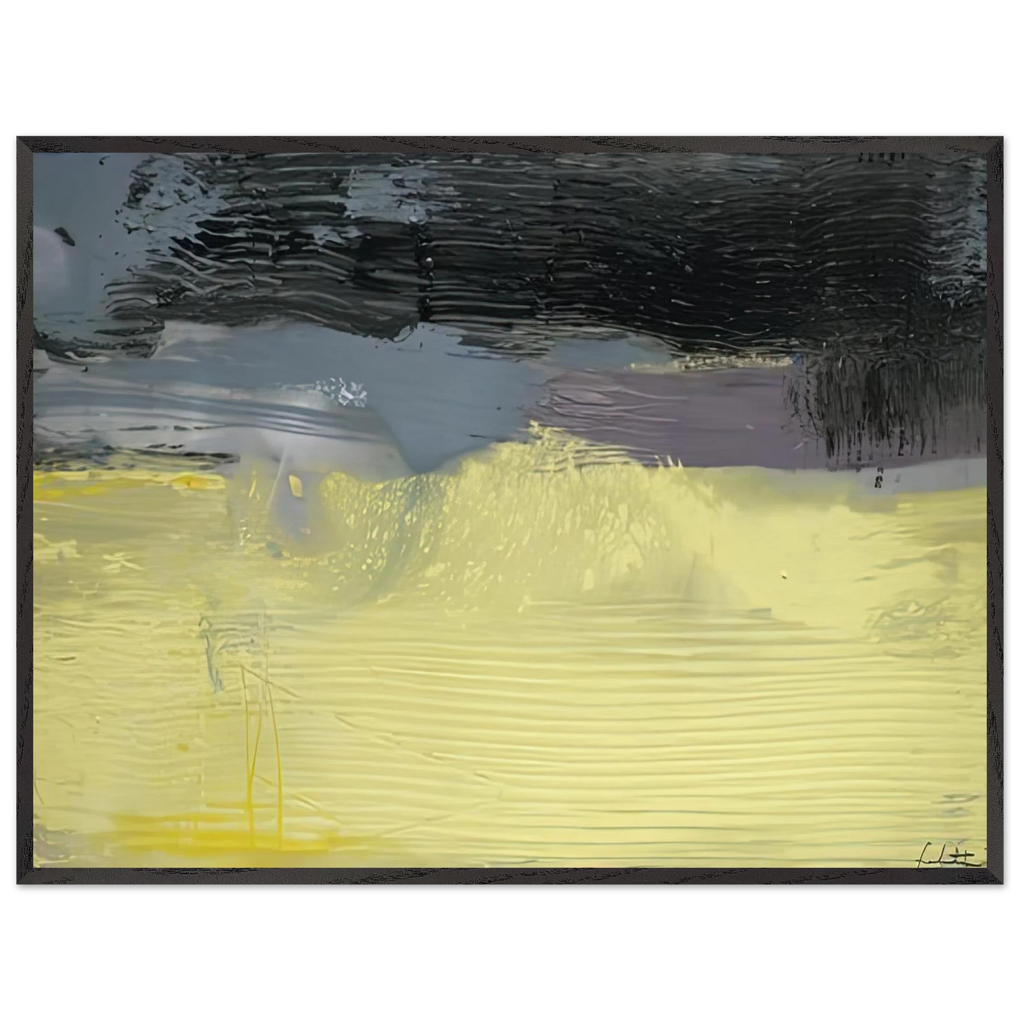 Helen Frankenthaler - Sandstorm, 1992- Wall Art - 60x80 cm / 24x32 inches - Premium Wooden Framed Poster With Fine Art Paper - Black frame