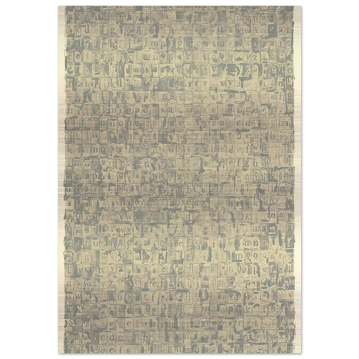 GRAY ALPHABETS ULAE 57 1968 - Jasper Johns Brushed Aluminum Print - 70x100 cm / 28x40 inches | Jasper Johns Aluminum Print | Jasper Johns Prints