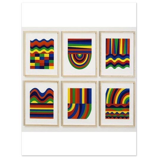 Sol LeWitt - Arcs and Bands in Colors Fine Art Poster - Default Title