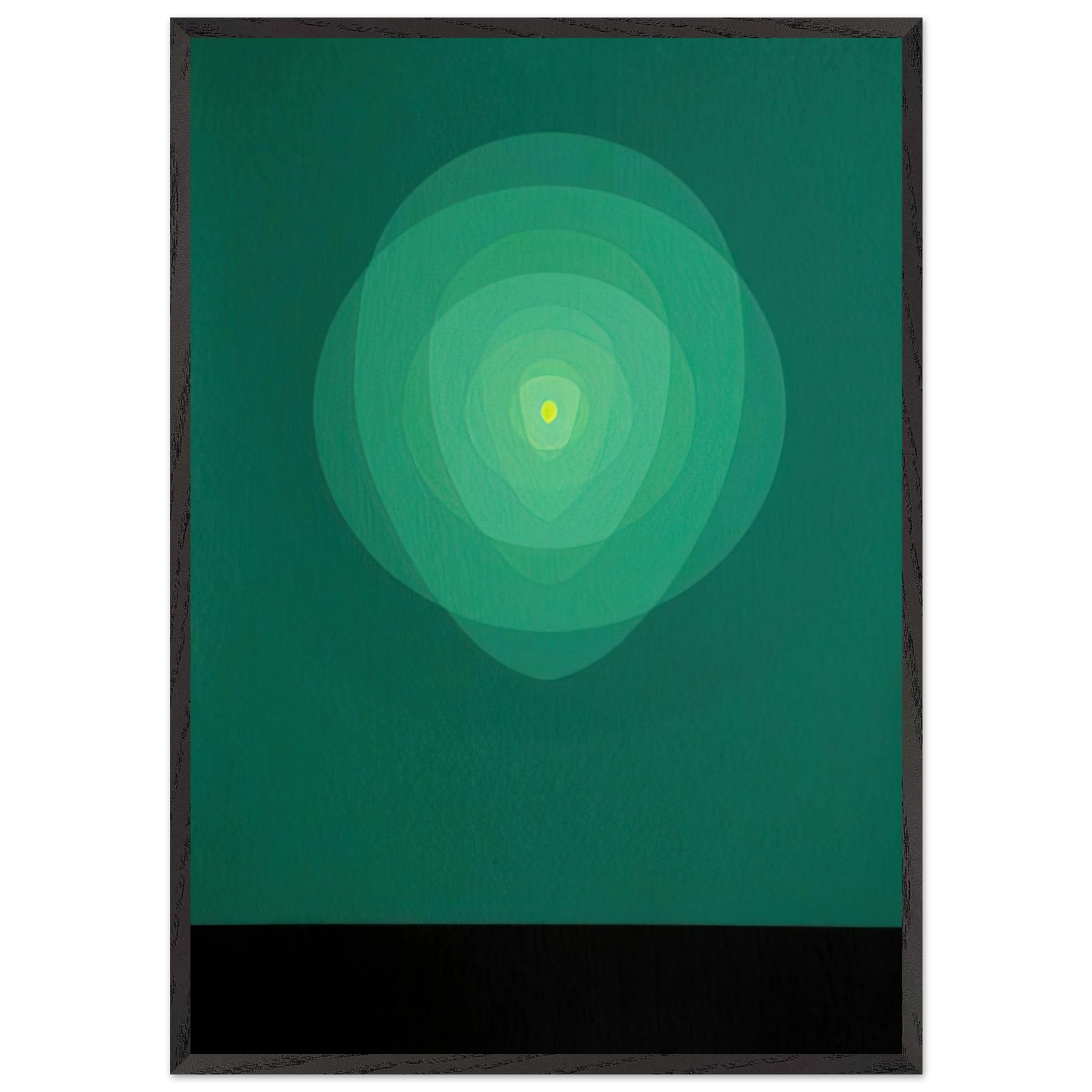 Green Mandala - 1969 - Clarence Holbrook Carter Framed Art Print – Black Wooden Frame - Default Title - -Framed Art Print