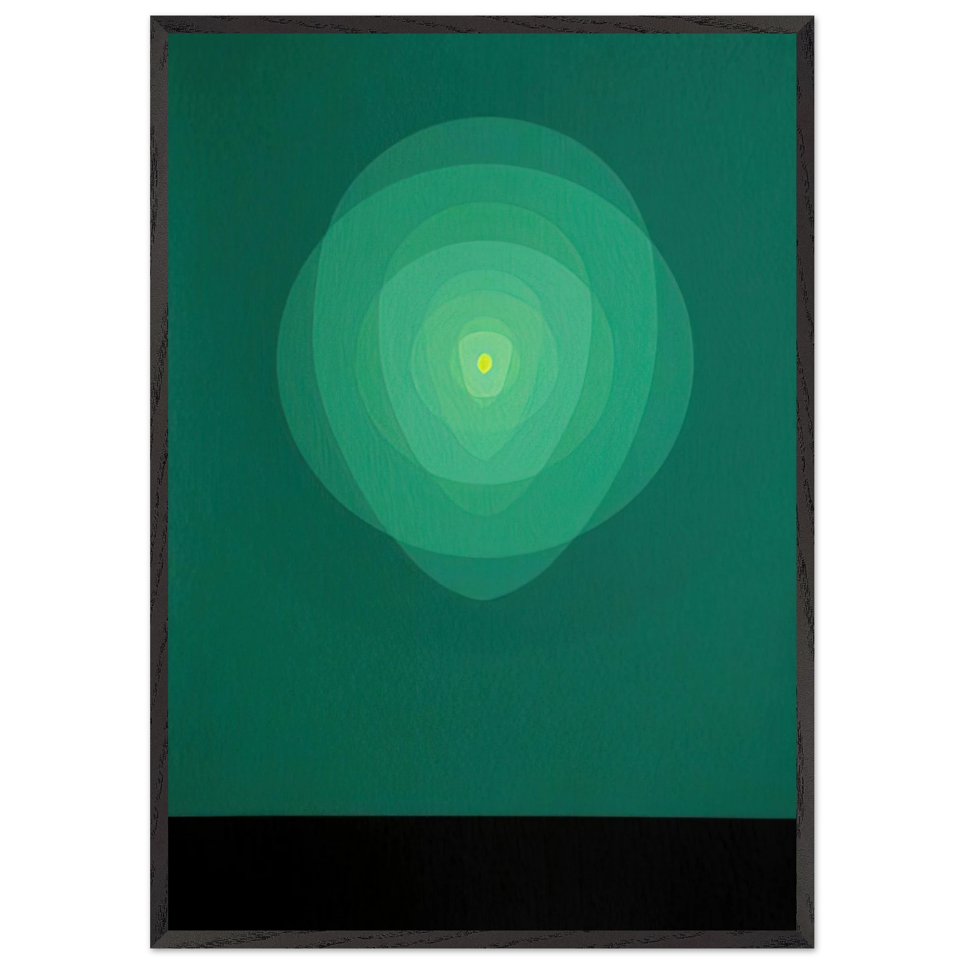 Green Mandala - 1969 - Clarence Holbrook Carter Framed Art Print – Black Wooden Frame - Default Title - -Framed Art Print