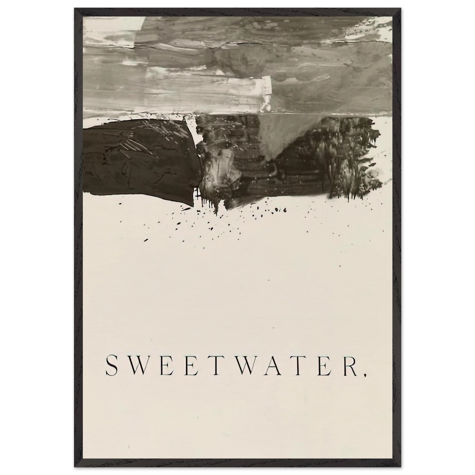 SWEETWATER 1959 - Edward Ruscha Framed Art Print – Black Wooden Frame - Default Title - -Framed Art Print