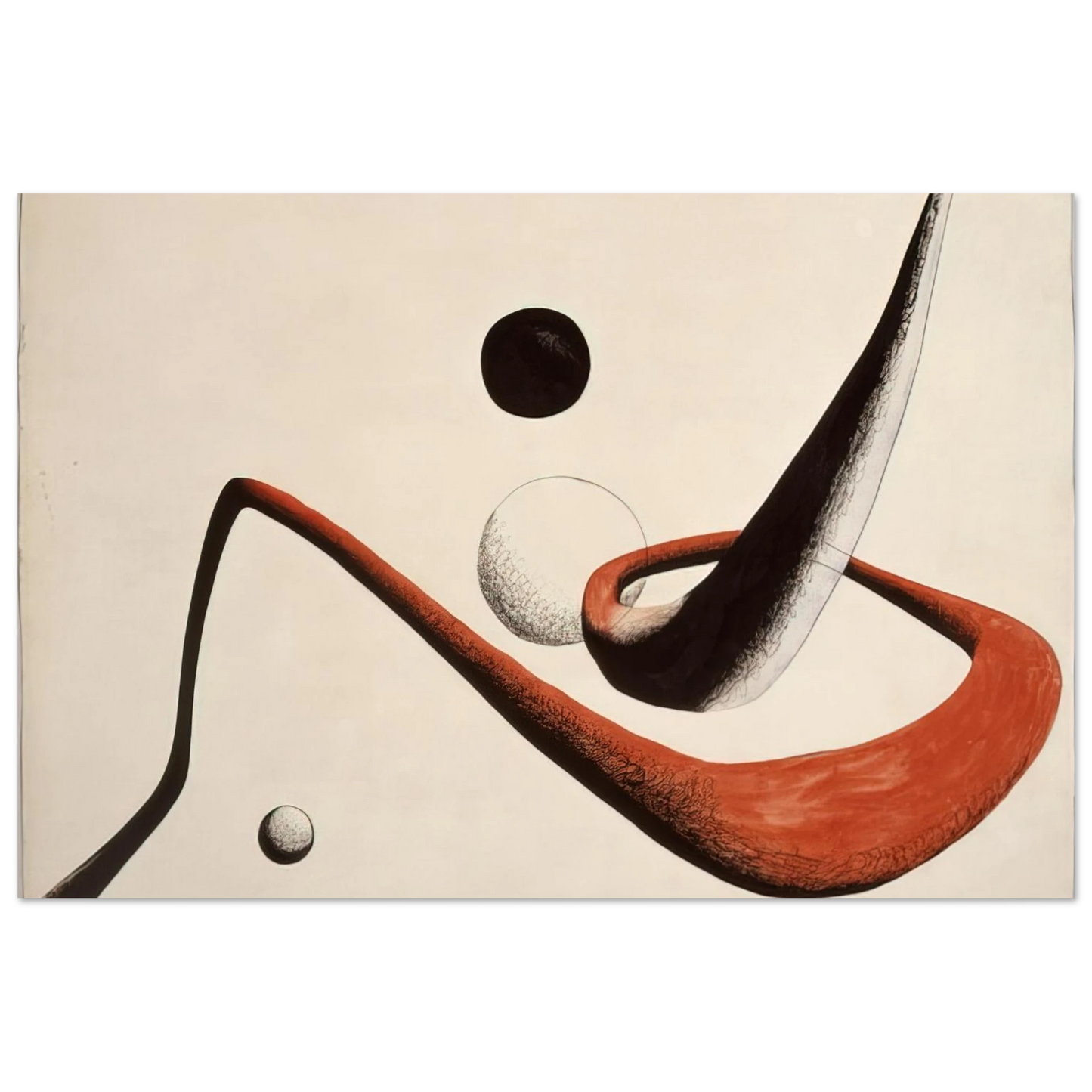 Alexander Calder - SPACE TUNNEL 1932 Fine Art Poster - 40x60 cm / 16x24 inches