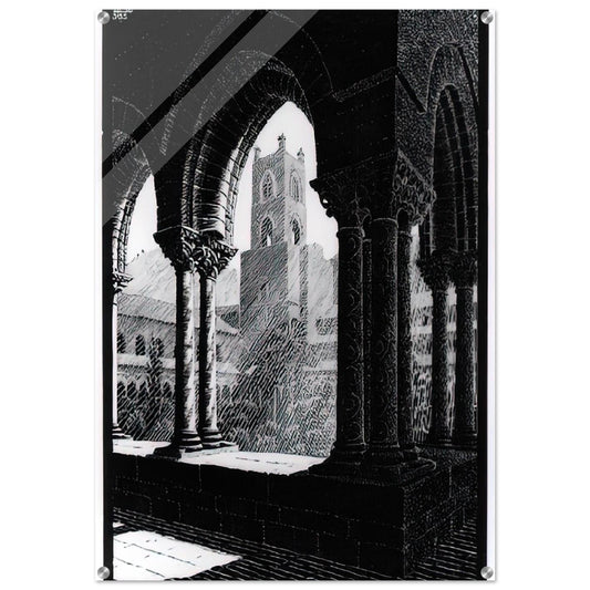 CLOISTER OF MONREALE SICILY - MC Escher Acrylic Print - 70x100 cm / 28x40″ inches | Maurits Cornelis Escher Prints