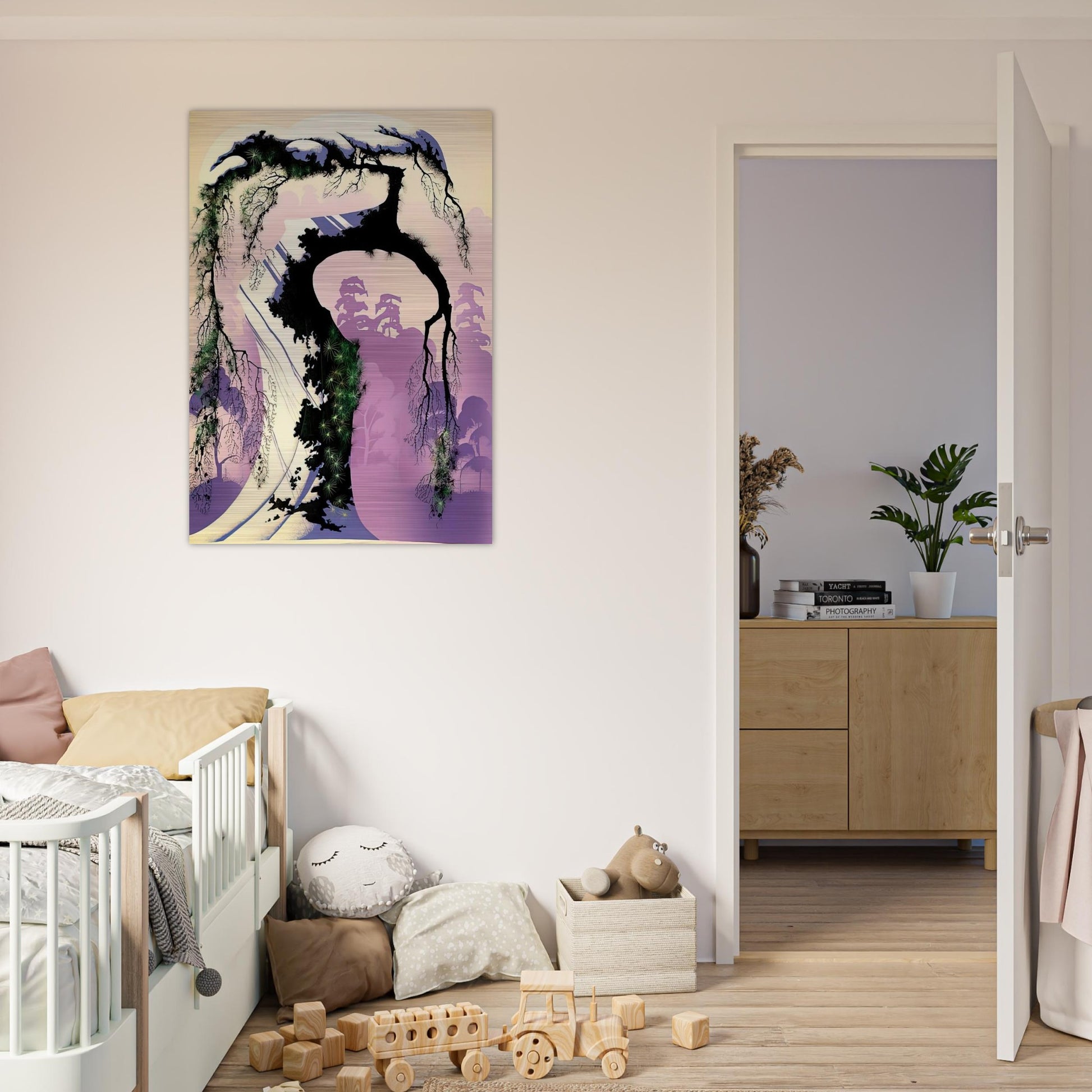 Norway Pine - Eyvind Earle Brushed Aluminum Print - 70x100 cm / 28x40 inches | Eyvind Earle Aluminum Print | Eyvind Earle Prints