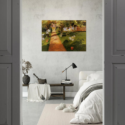 Millet's Garden - John Singer Sargent Brushed Aluminum Print - 70x100 cm / 28x40 inches | John Singer Sargent Aluminum Print | John Singer Sargent Prints