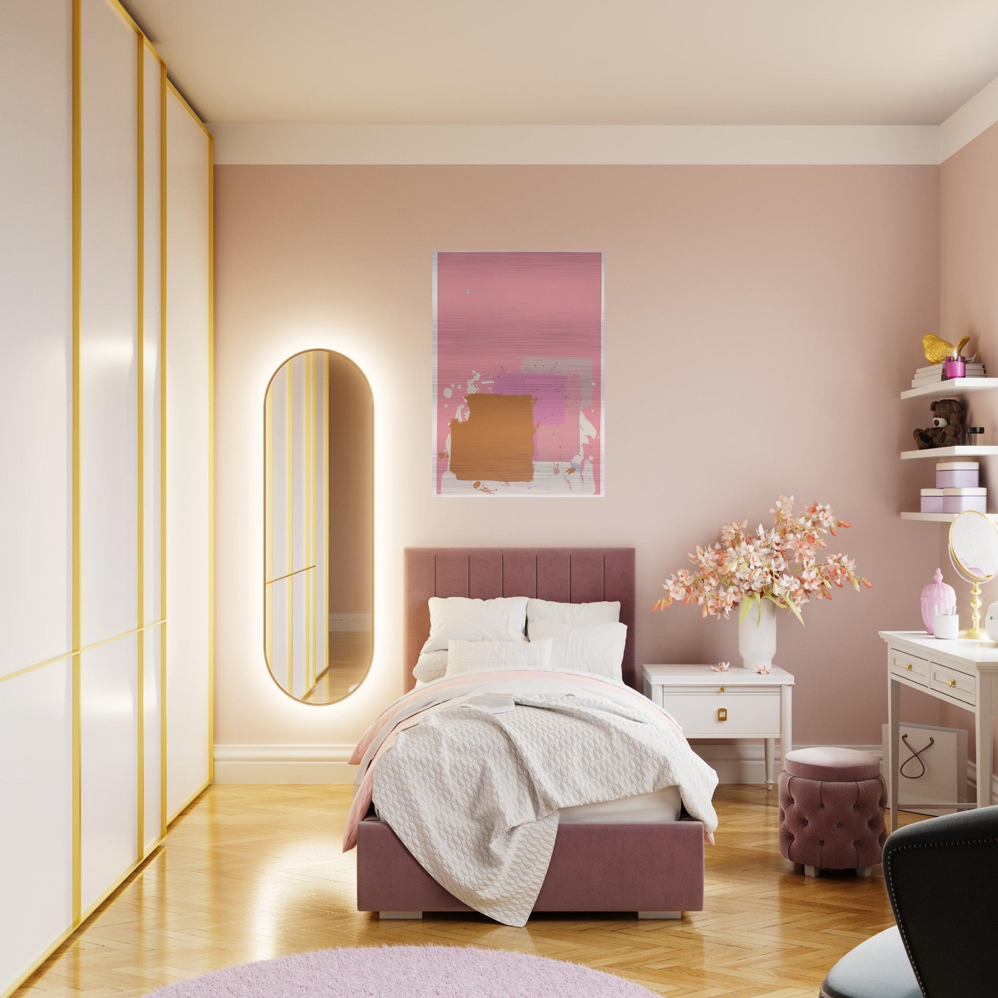 Brown Black on Pink - 1971 - John Hoyland Brushed Aluminum Print - 70x100 cm / 28x40 inches | John Hoyland Aluminum Print | John Hoyland Prints