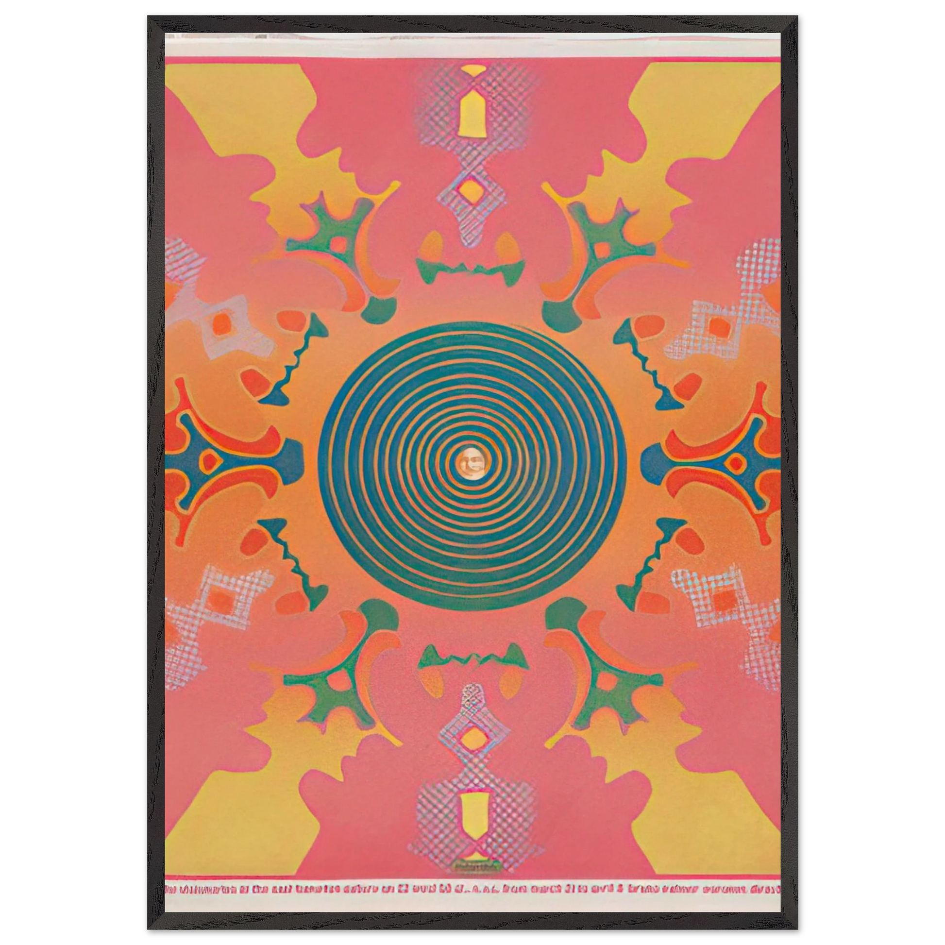 THE VISIONARIES AT THE EAST HAMPTON GALLERY 1967 - Peter Max Framed Art Print – Black Wooden Frame - Default Title - -Framed Art Print