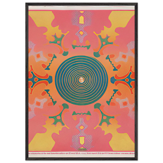 THE VISIONARIES AT THE EAST HAMPTON GALLERY 1967 - Peter Max Framed Art Print – Black Wooden Frame - Default Title - -Framed Art Print