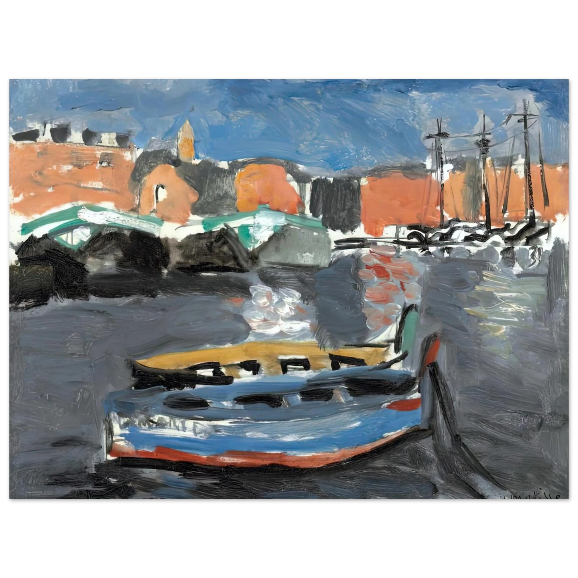 Henri Matisse - PORT DE MARSEILLE 1917 Fine Art Poster - Default Title