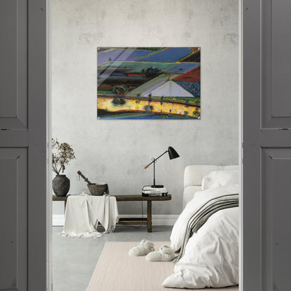 Farm Channel - 1996 - Wayne Thiebaud Acrylic Print - 70x100 cm / 28x40″ inches | Wayne Thiebaud Wall Art | Wayne Thiebaud Prints