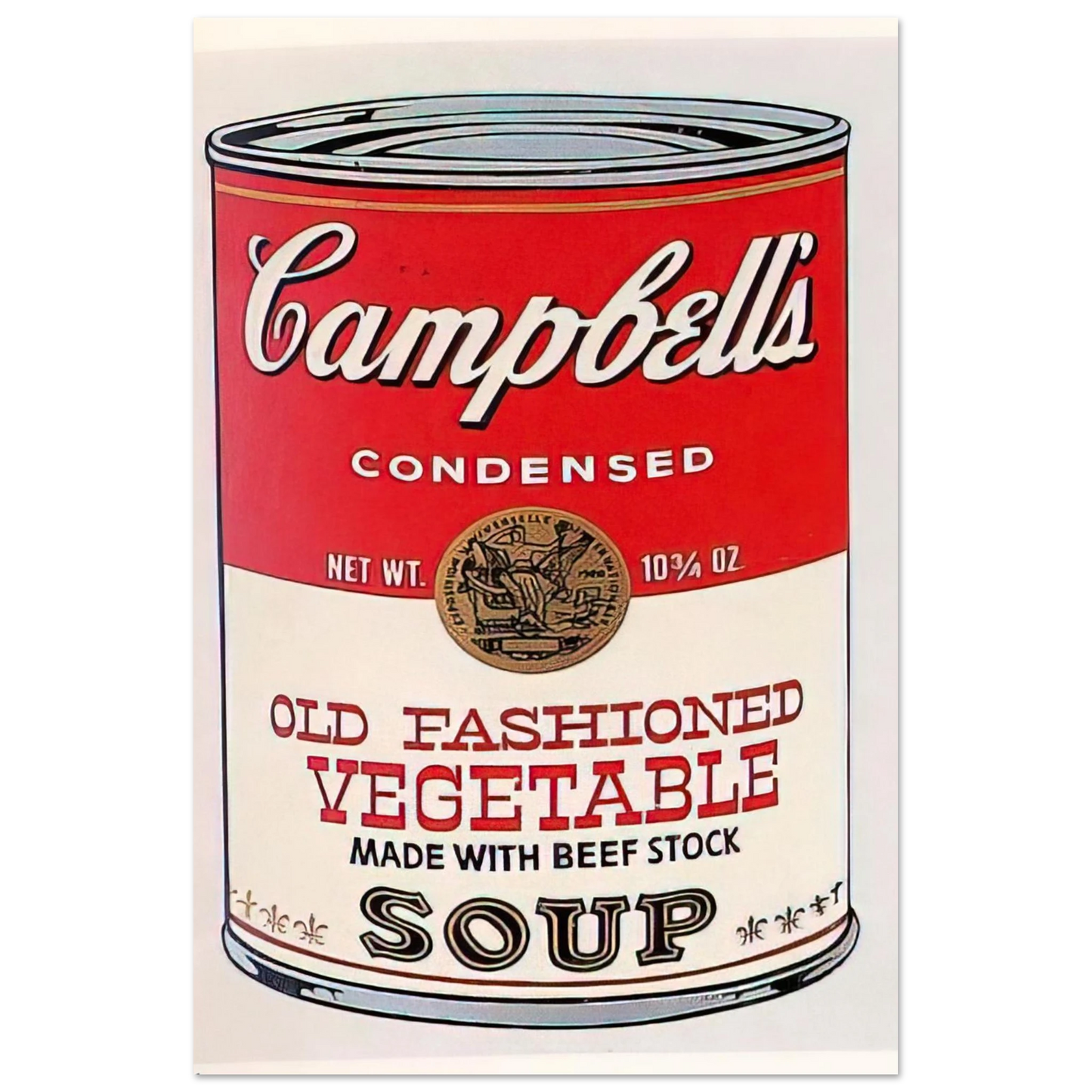 Andy Warhol - Campbell's Soup Can  Old Fashioned Vegetable  Fine Art Poster - 40x60 cm / 16x24 inches