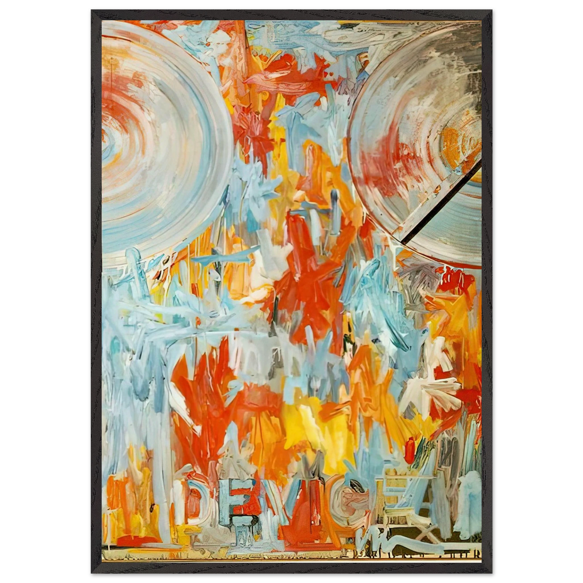 DEVICE - Jasper Johns Framed Art Print – Black Wooden Frame - Default Title - -Framed Art Print