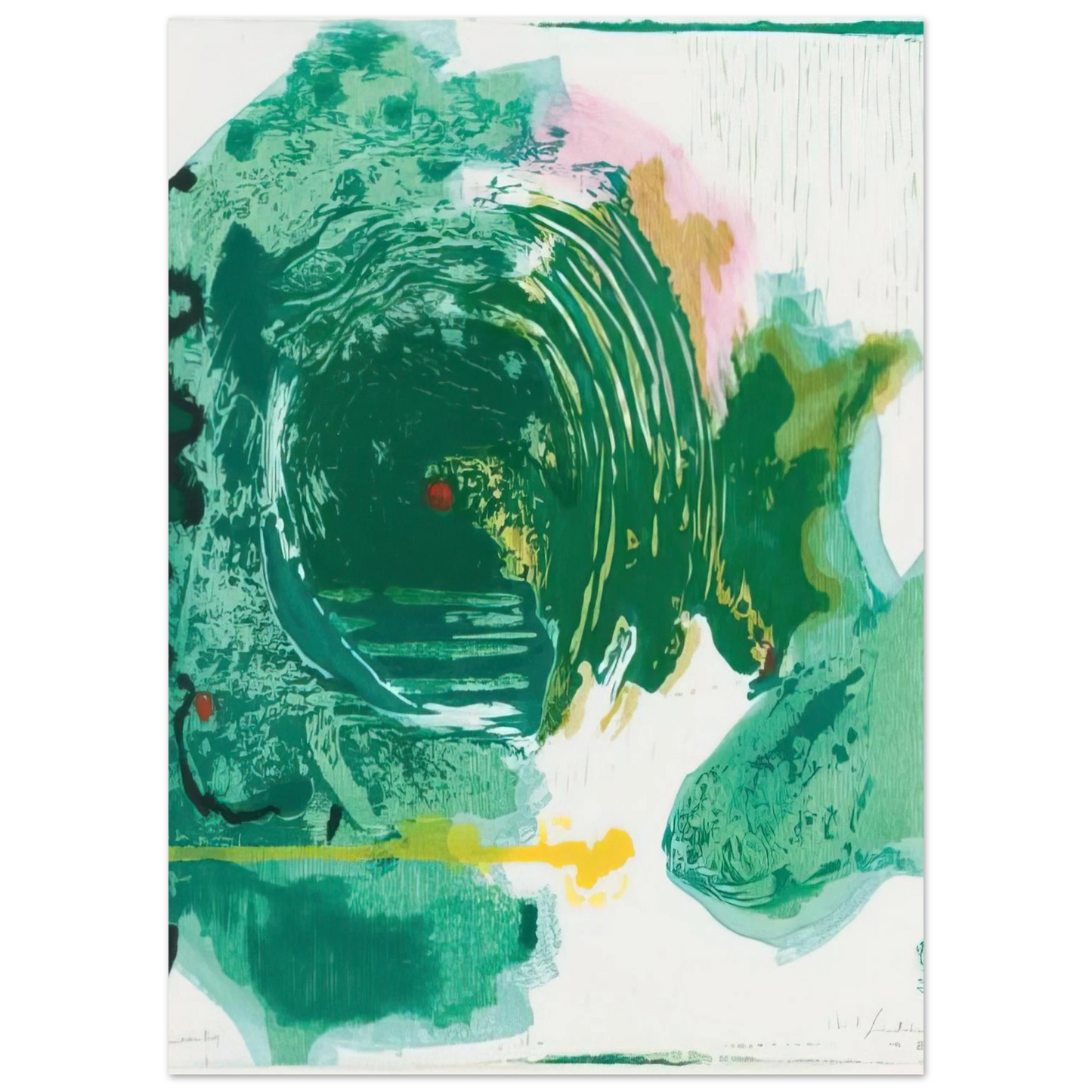 Helen Frankenthaler - Radius - 1993 Wall art - 35x35 cm / 14x14 inches - Fine Art Poster - -