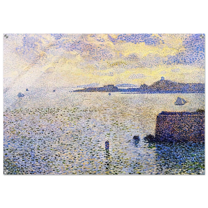 SAILBOATS AND ESTUARY 1892 - Theo van Rysselberghe Acrylic Print - 70x100 cm / 28x40″ inches