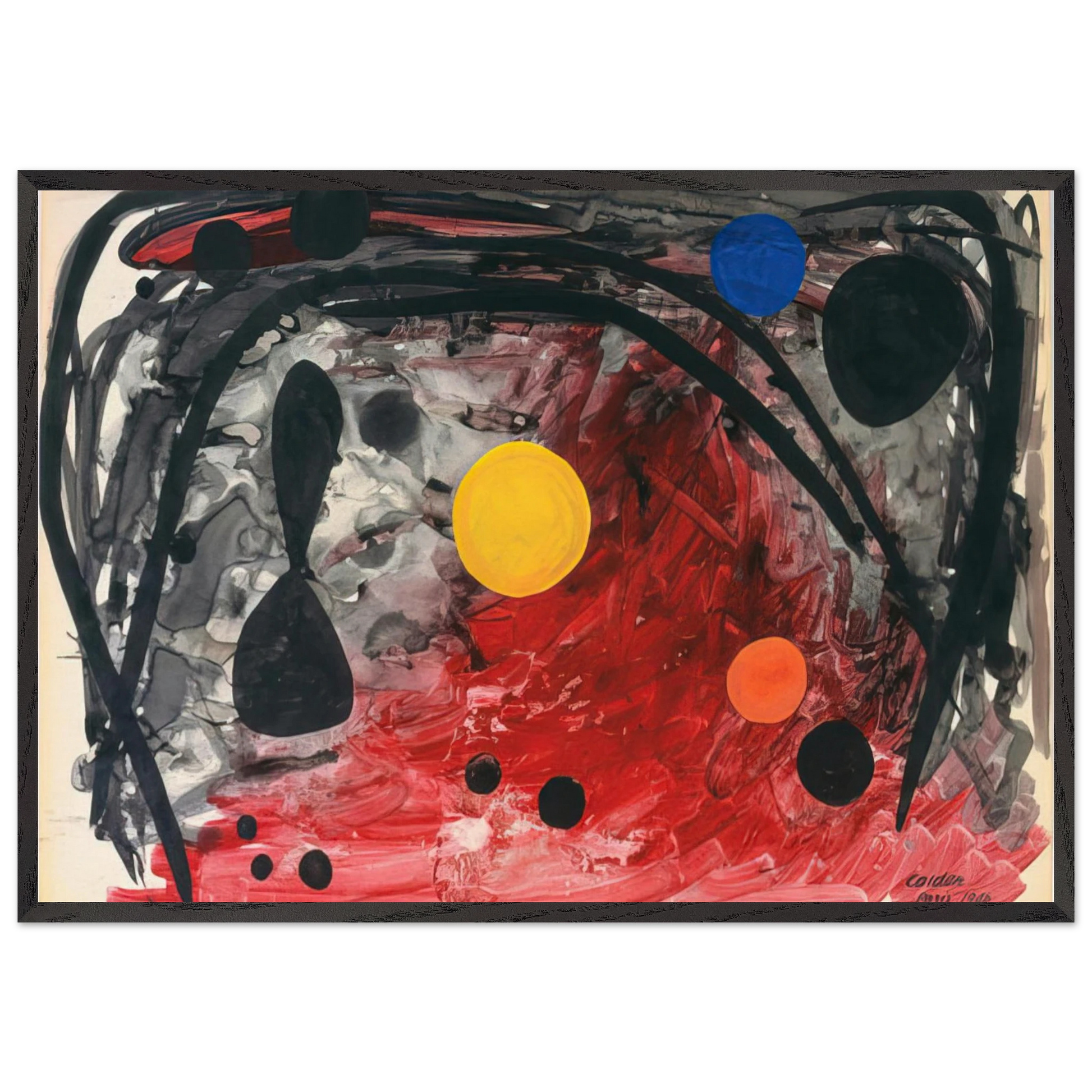 UNTITLED 1946 - Alexander Calder Framed Art Print – Black Wooden Frame - Default Title - -Framed Art Print