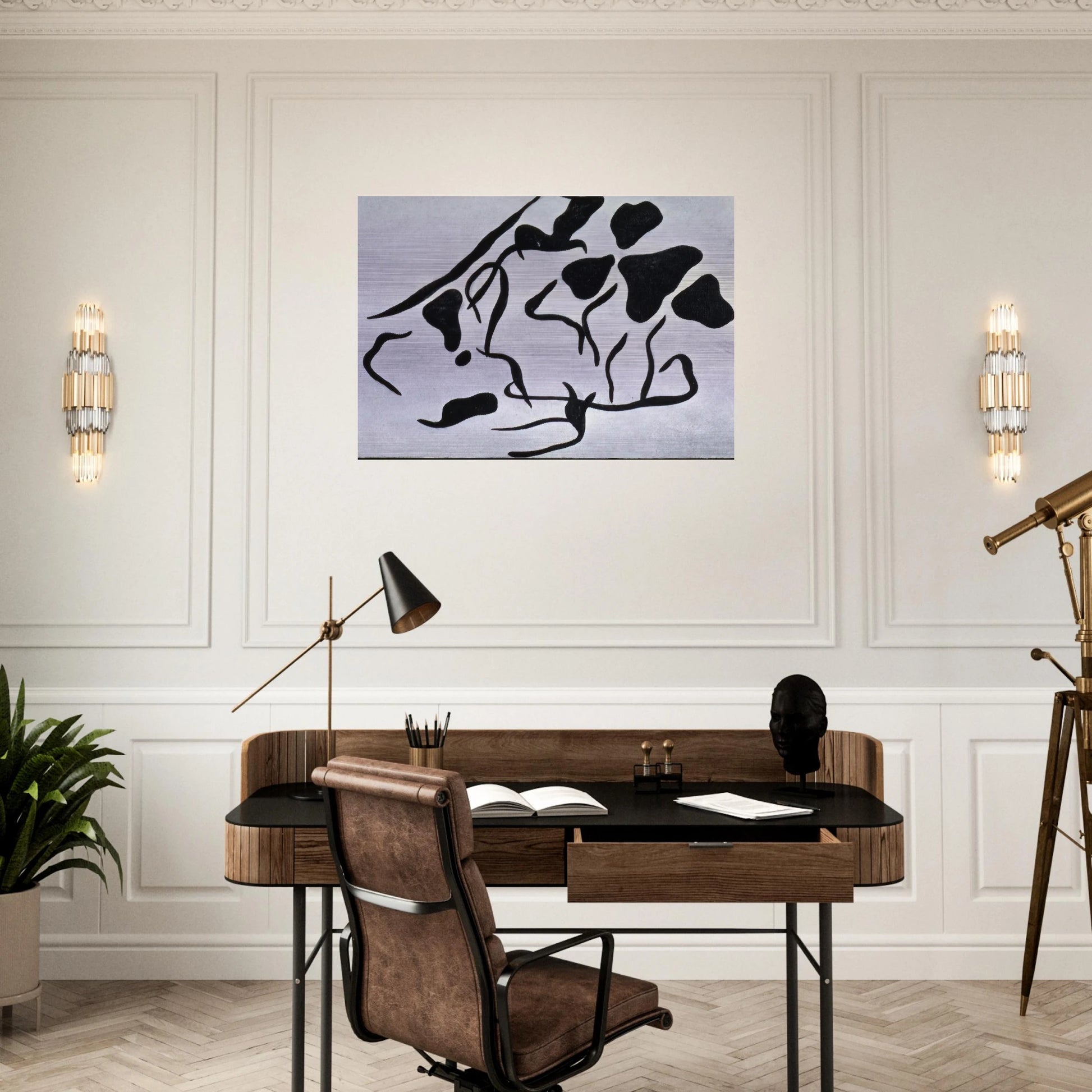 Automatic Drawing - Jean Arp Brushed Aluminum Print - 70x100 cm / 28x40 inches | Jean Arp Aluminum Print | Jean Arp Prints
