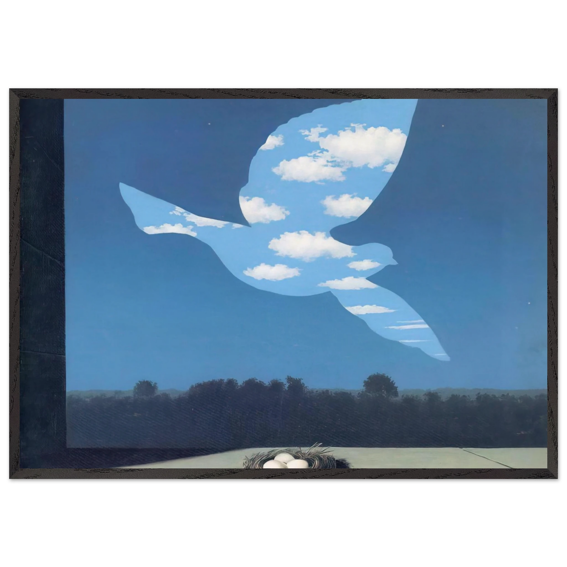 THE RETURN 1940 - Rene Magritte Framed Art Print – Black Wooden Frame - Default Title - -Framed Art Print