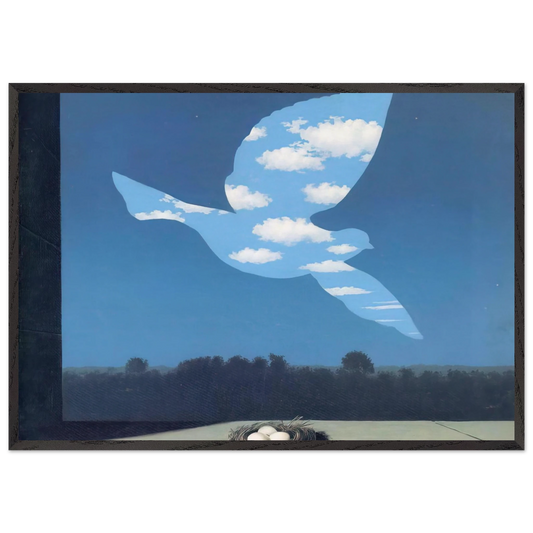 THE RETURN 1940 - Rene Magritte Framed Art Print – Black Wooden Frame - Default Title - -Framed Art Print
