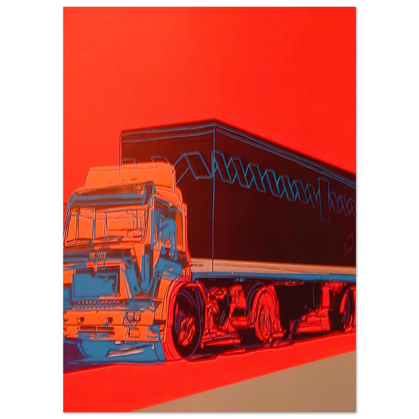 Andy Warhol - Truck Announcement Fine Art Poster - 75x100 cm / 30x40 inches