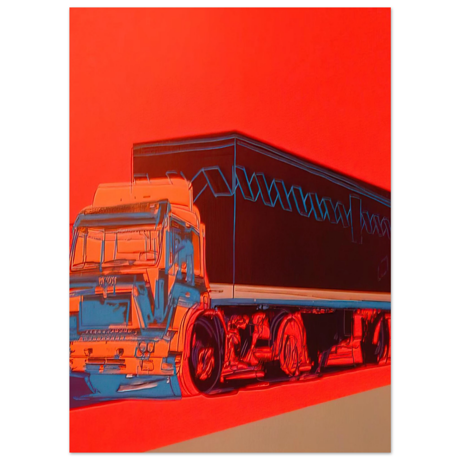 Andy Warhol - Truck Announcement Fine Art Poster - 75x100 cm / 30x40 inches
