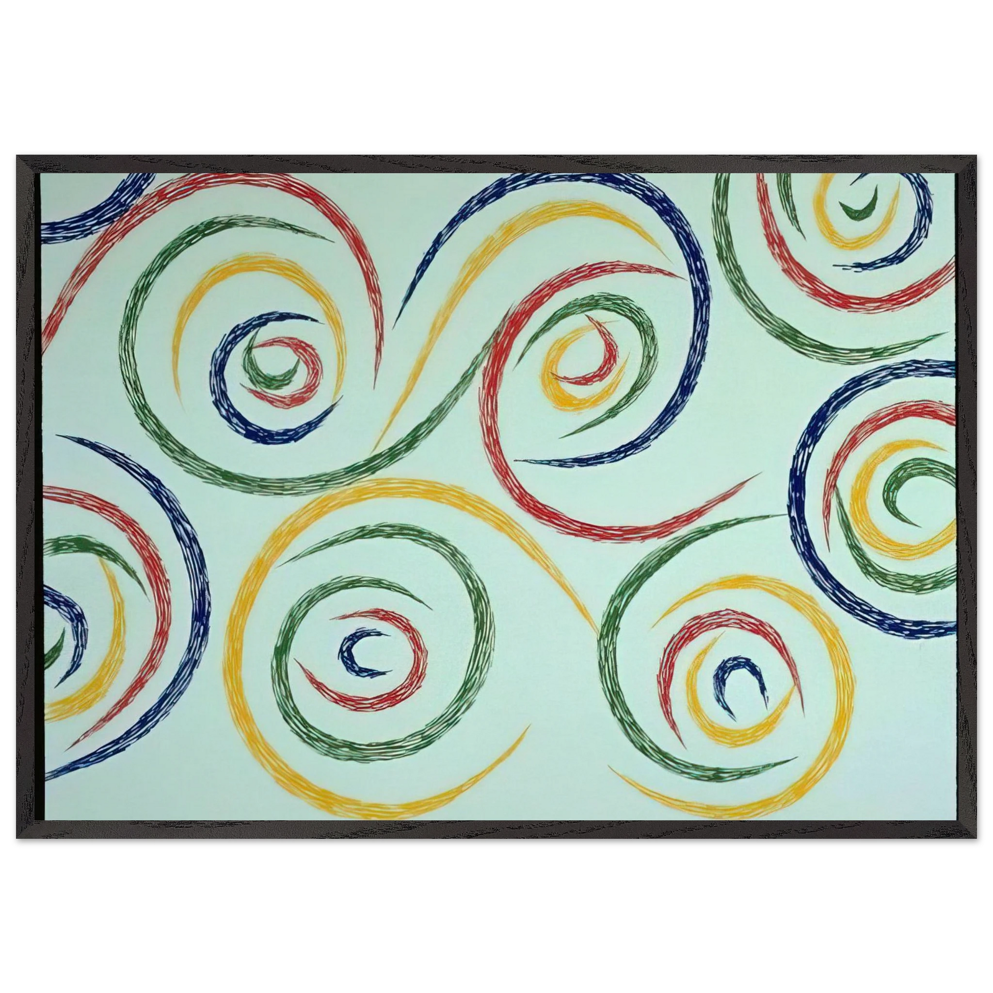 Cercles du Matin - 1992 - Piero Dorazio Framed Art Print – Black Wooden Frame - Default Title - -Framed Art Print