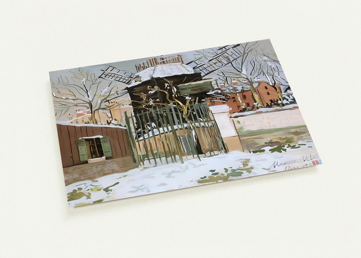 MOULIN DE LA GALETTE 2 By Maurice Utrillo Pack of 10 Post Cards | Maurice Utrillo Post Cards | A6 (10.5 x 14.8 cm) - 4.1 x 5.8 inches