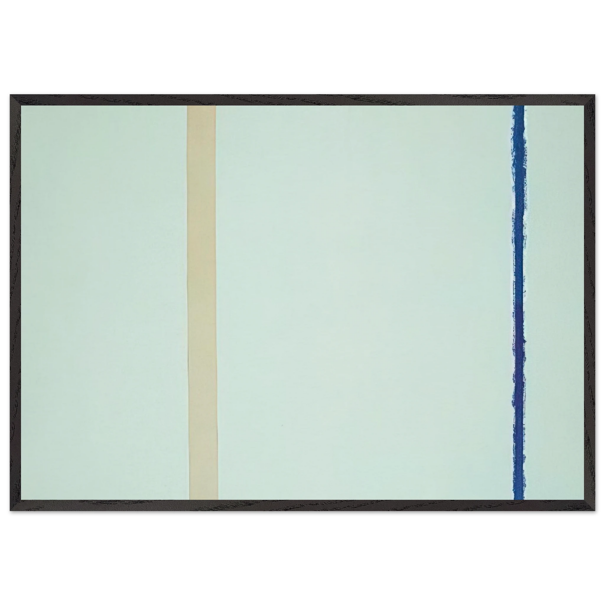 White Fire I - Barnett Newman Framed Art Print – Black Wooden Frame - Default Title - -Framed Art Print