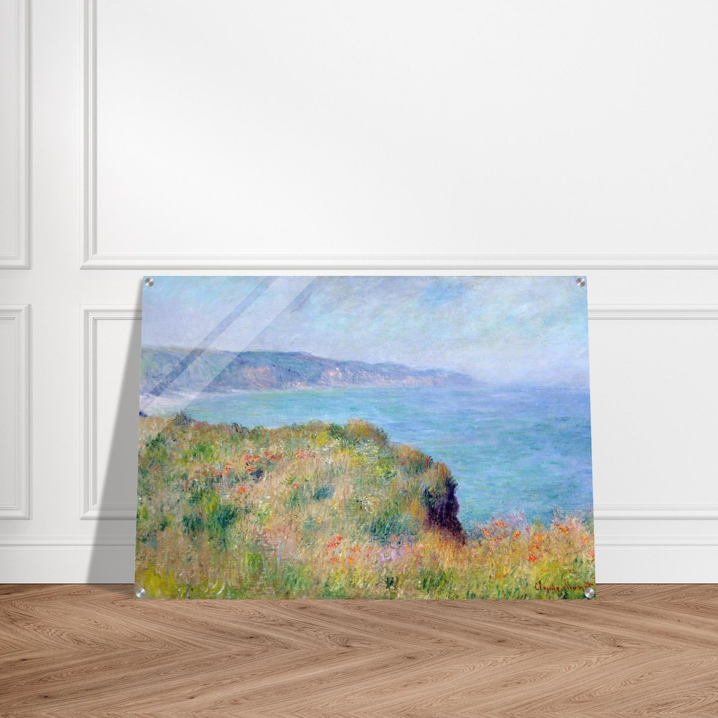 Cliff near Pourville - claude monet Acrylic Print - 70x100 cm / 28x40″ inches