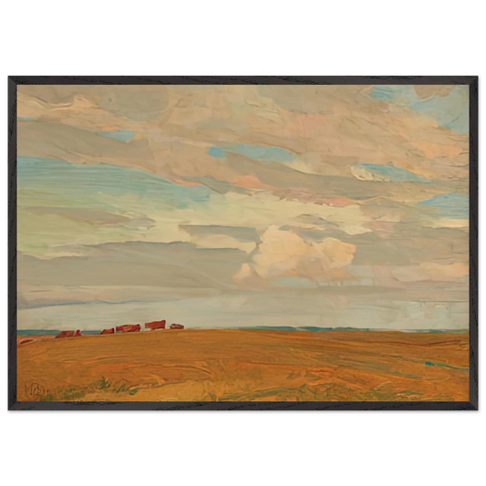 PRAIRIE SAND HILL CAMP MAY 1921 1921 - Maynard Dixon Framed Art Print – Black Wooden Frame - Default Title - -Framed Art Print