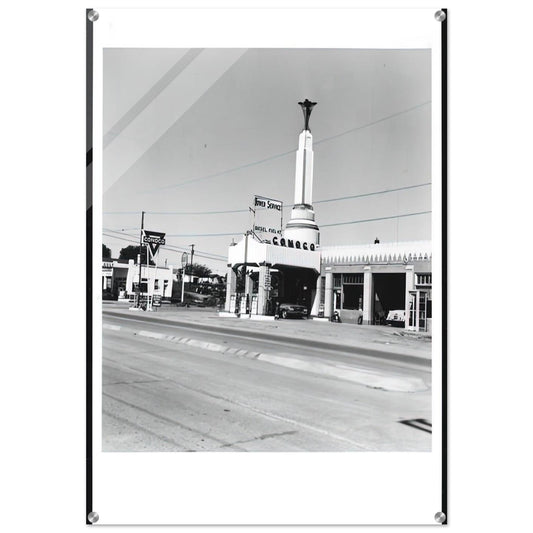 CONOCO SHAMROCK TEXAS FROM FIVE VIEWS FROM THE PANHANDLE SERIES - Edward Ruscha Acrylic Print - 70x100 cm / 28x40″ inches