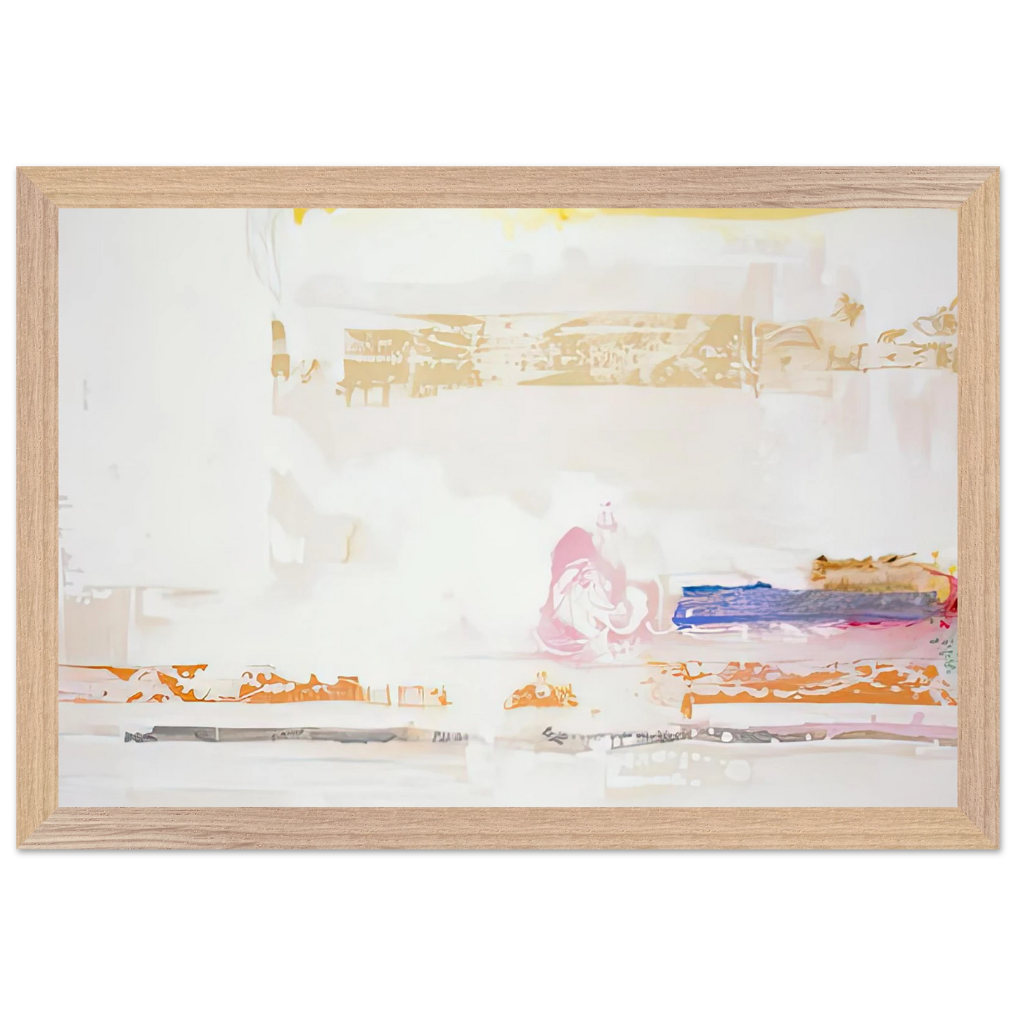 Helen Frankenthaler - Snow Basin, 1990- Wall Art - 30x40 cm / 12x16 inches - Premium Wooden Framed Poster With Fine Art Paper - Black frame