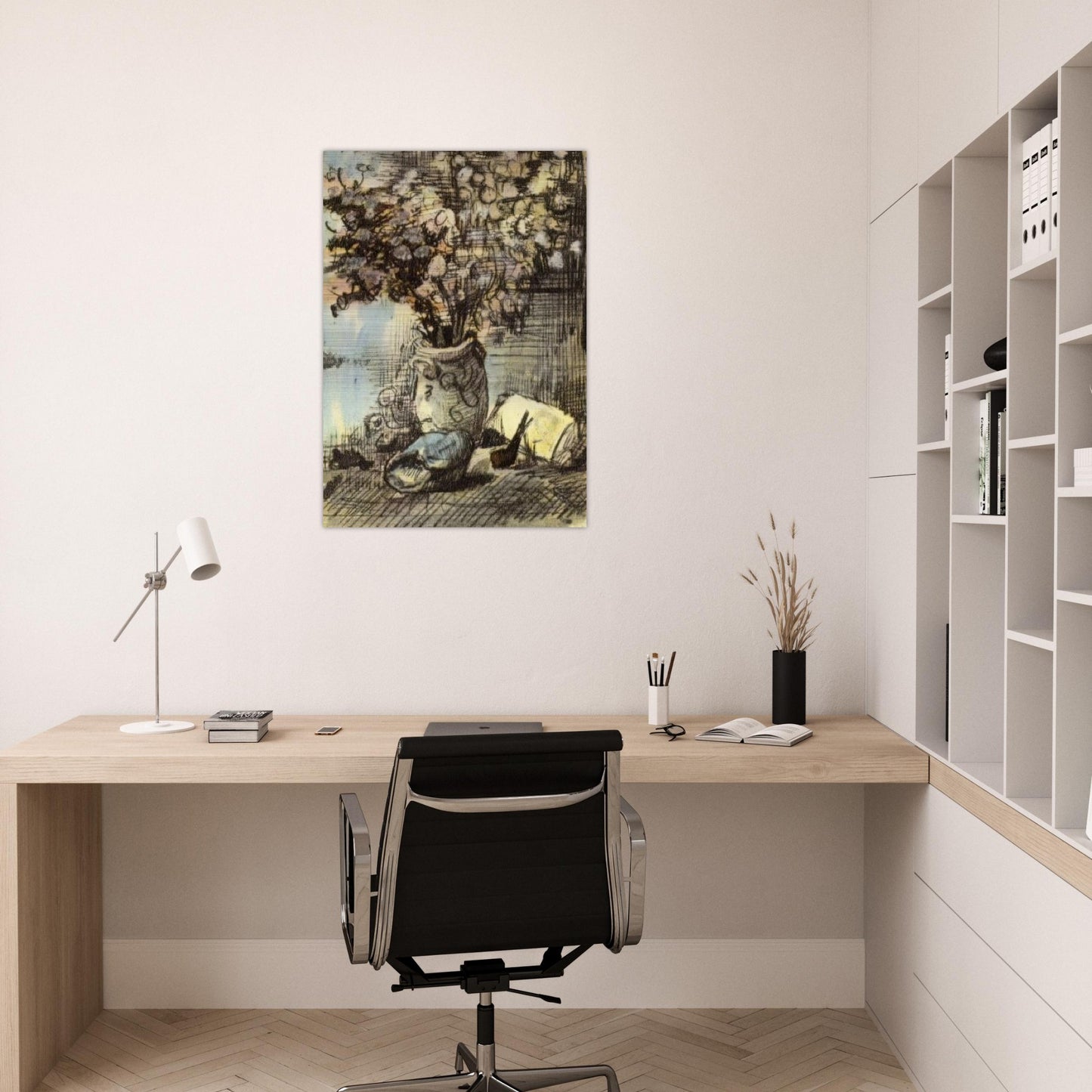 Honesty in a Vase - Vincent van Gogh Brushed Aluminum Print - 70x100 cm / 28x40 inches | Vincent van Gogh Aluminum Print | Vincent van Gogh Prints