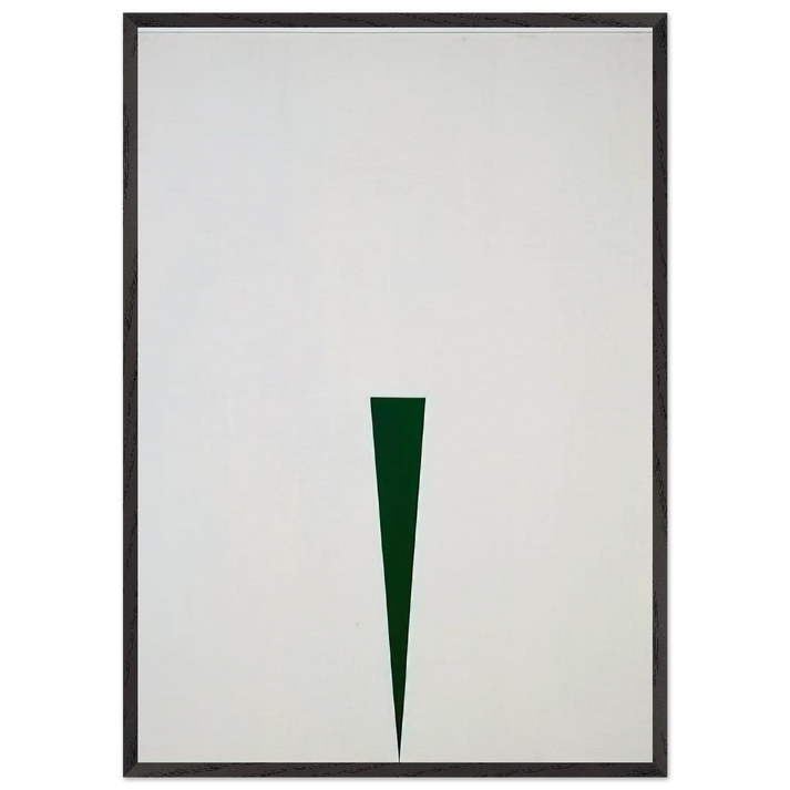 Blanco y Verde - 1966 - Carmen Herrera 70x100 cm / 28x40 inches Framed Art Print – Black Wooden Frame