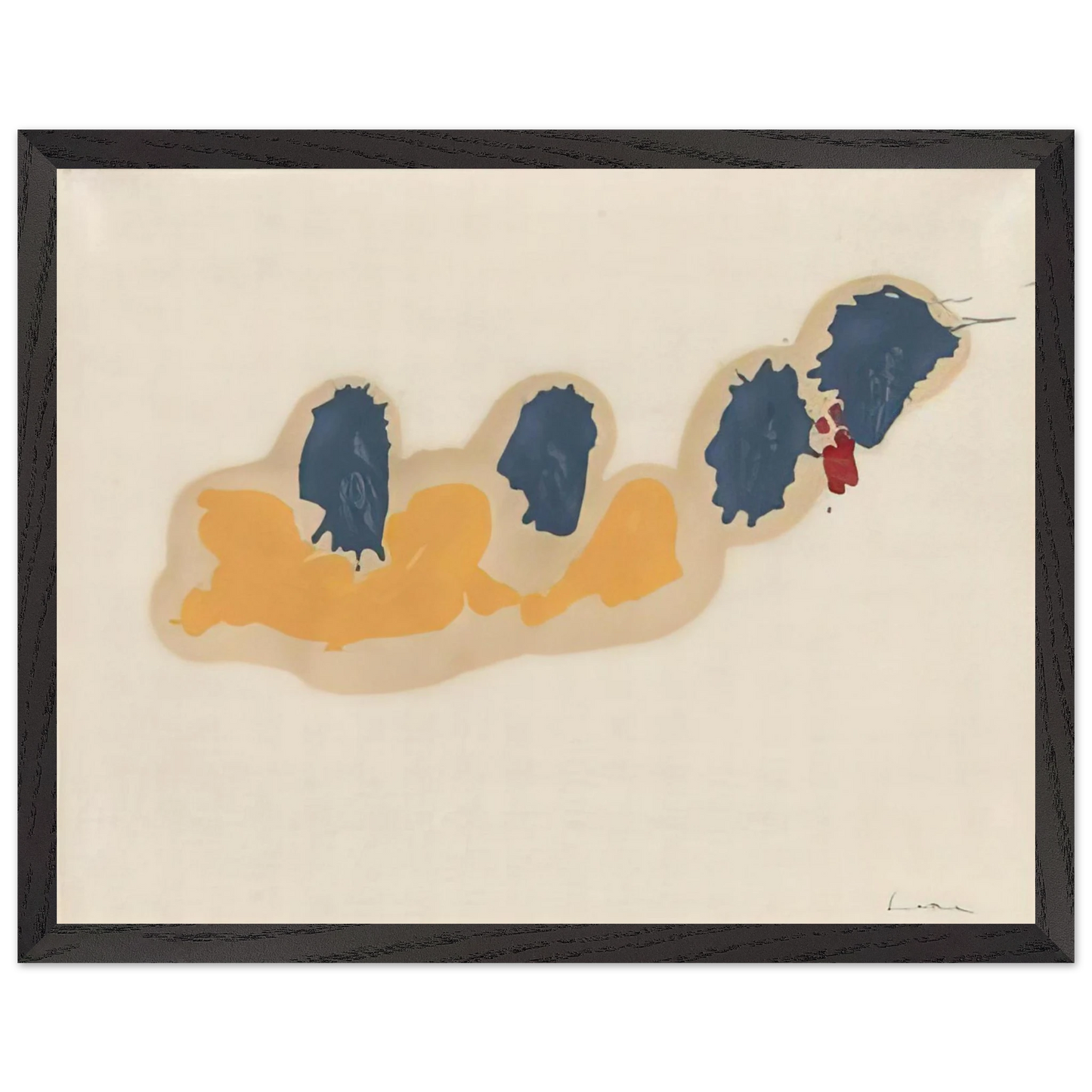 Helen Frankenthaler - April IV - 1960 Wall art - 50x70 cm / 20x28 inches - Premium Wooden Framed Poster With Fine Art Paper - Wood frame