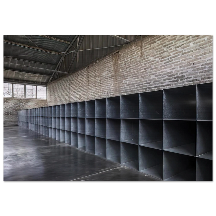 Untitled The Block - 1969 - Donald Judd Brushed Aluminum Print - 70x100 cm / 28x40 inches | Donald Judd Aluminum Print | Donald Judd Prints