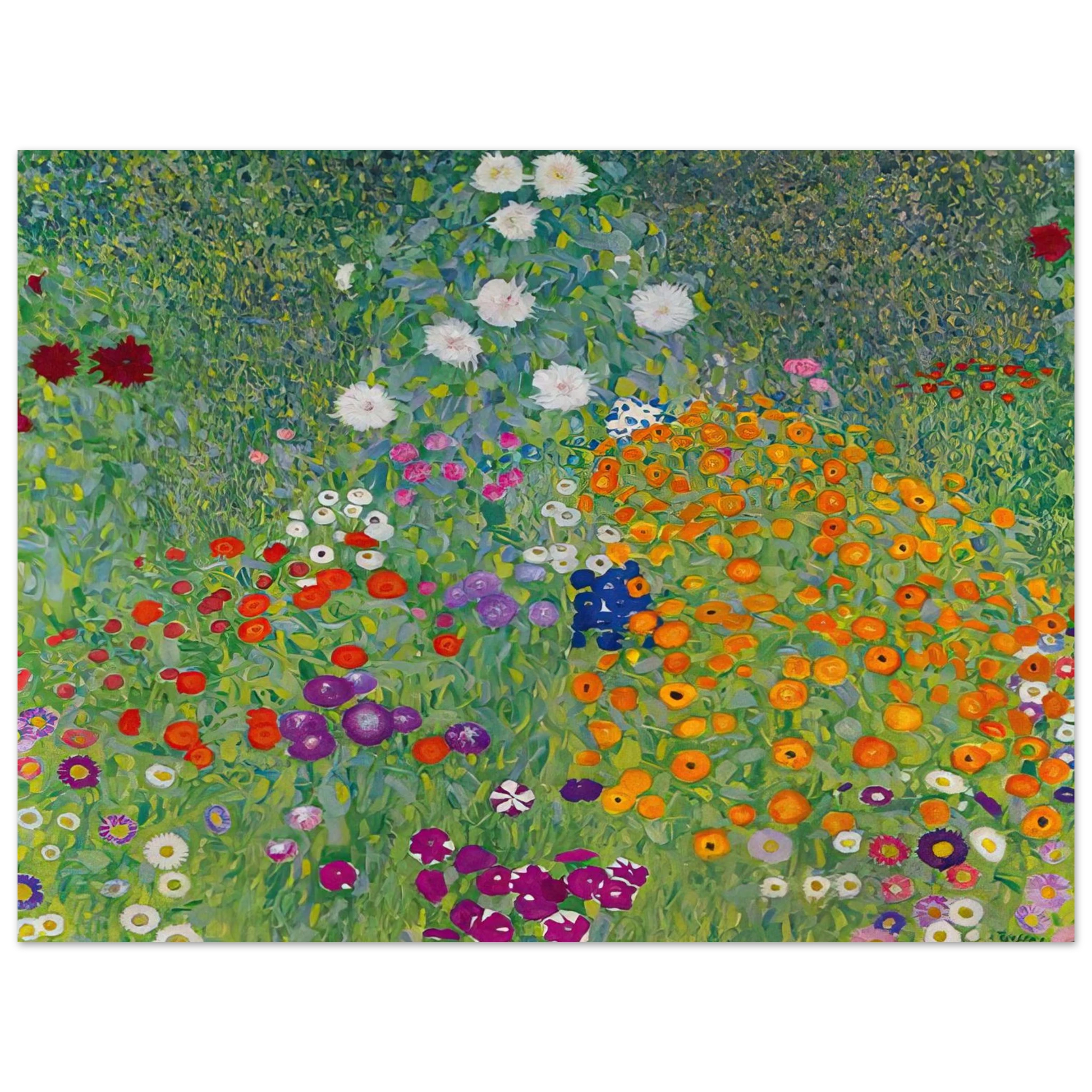 Gustav Klimt - BLUMENGARTEN 1907 Fine Art Poster - Default Title