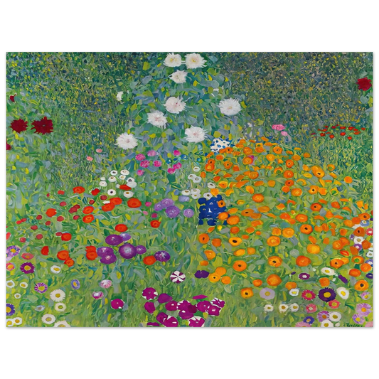 Gustav Klimt - BLUMENGARTEN 1907 Fine Art Poster - Default Title