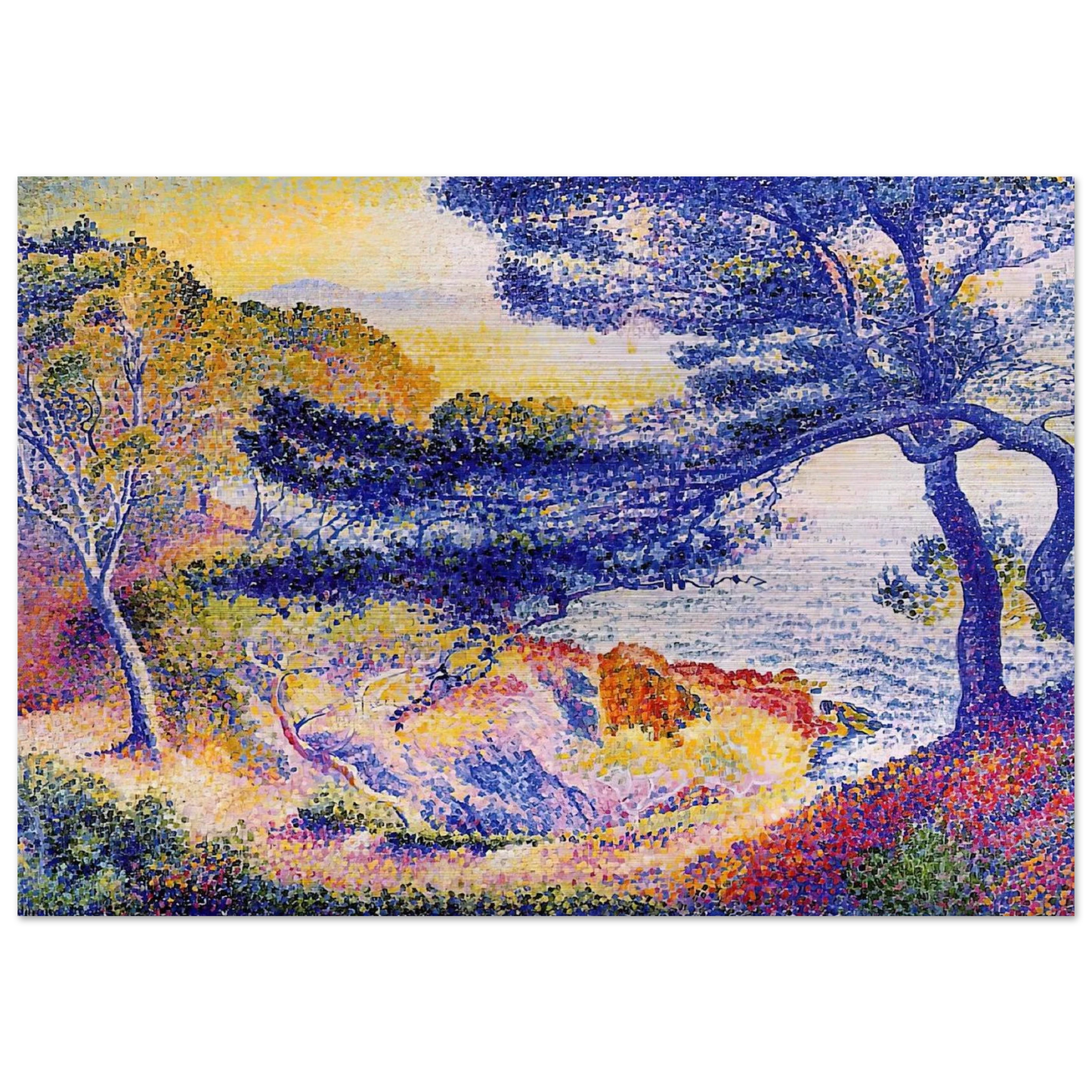 Cape Layet, Provence - Henri-Edmond Cross Brushed Aluminum Print - 70x100 cm / 28x40 inches | Henri-Edmond Cross Aluminum Print | Henri-Edmond Cross Prints