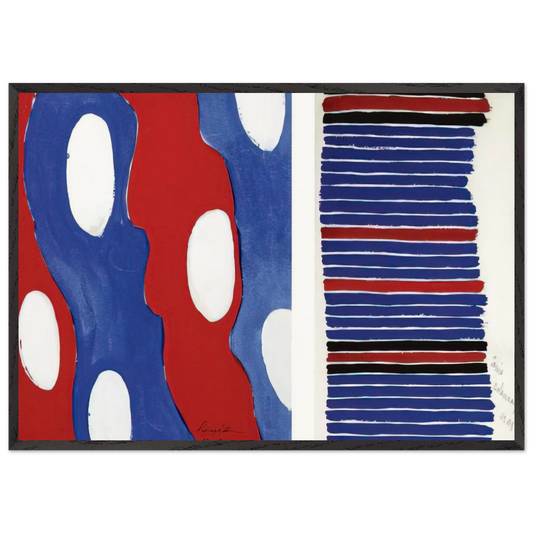 TISSU PROJECT - Sonia Delaunay 70x100 cm / 28x40 inches Framed Art Print – Black Wooden Frame