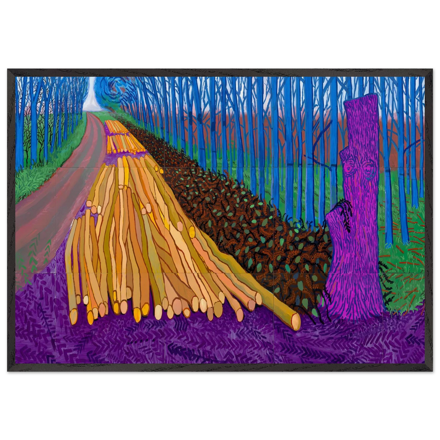 David Hockney N9 - David Hockney 70x100 cm / 28x40 inches Framed Art Print – Black Wooden Frame | David Hockney Art | Artwork by David Hockney