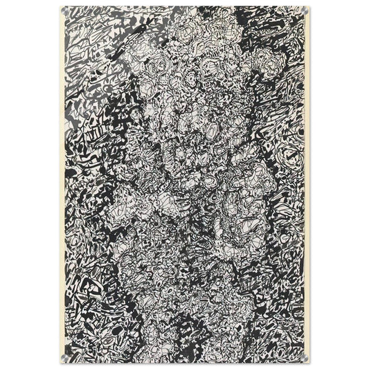 FIGURE WITH HAT IN A LANDSCAPE 1960 - Jean Dubuffet Acrylic Print - 70x100 cm / 28x40″ inches | Jean Dubuffet Wall Art | Jean Dubuffet Prints