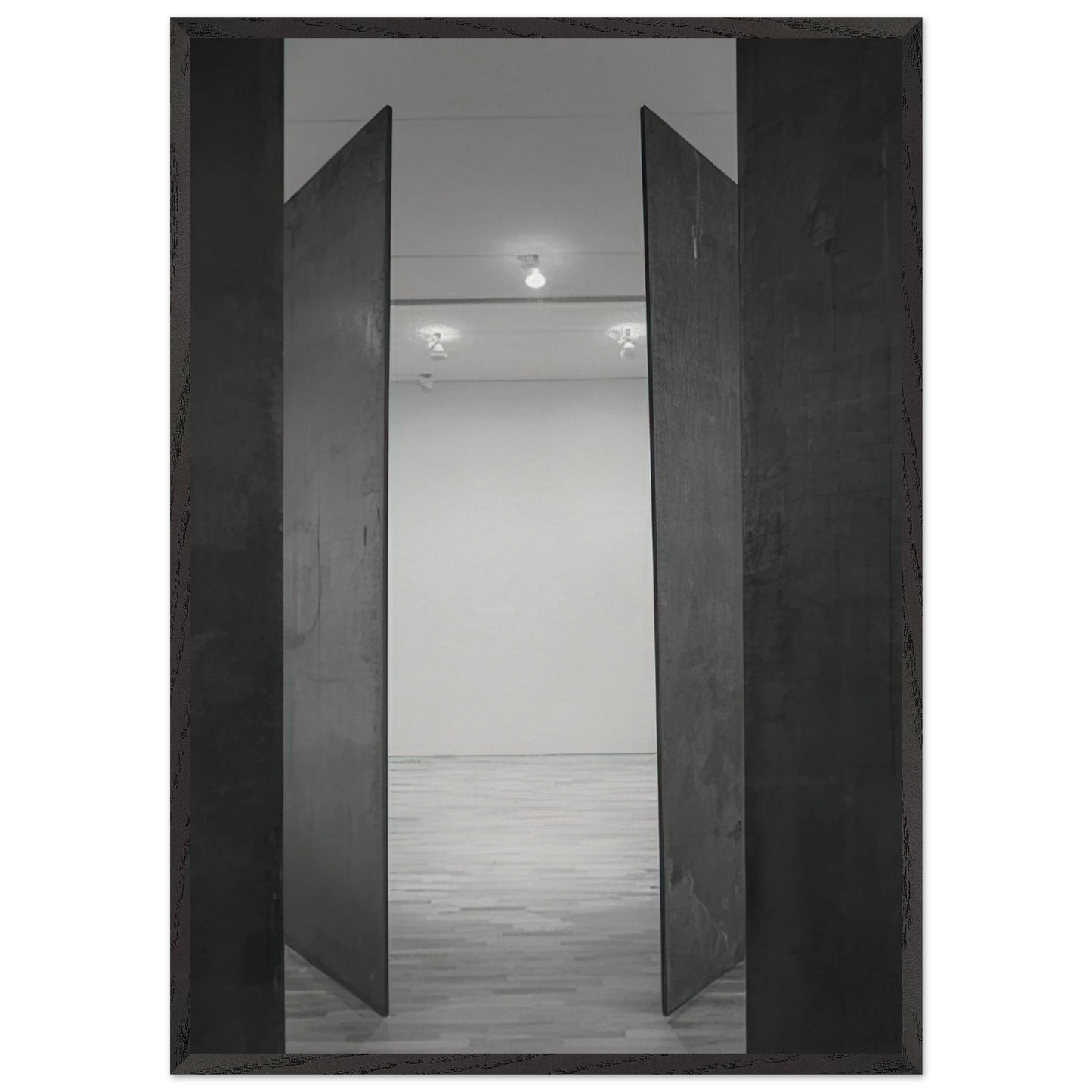 CIRCUIT II 1972 - Richard Serra Framed Art Print – Black Wooden Frame - Default Title - -Framed Art Print