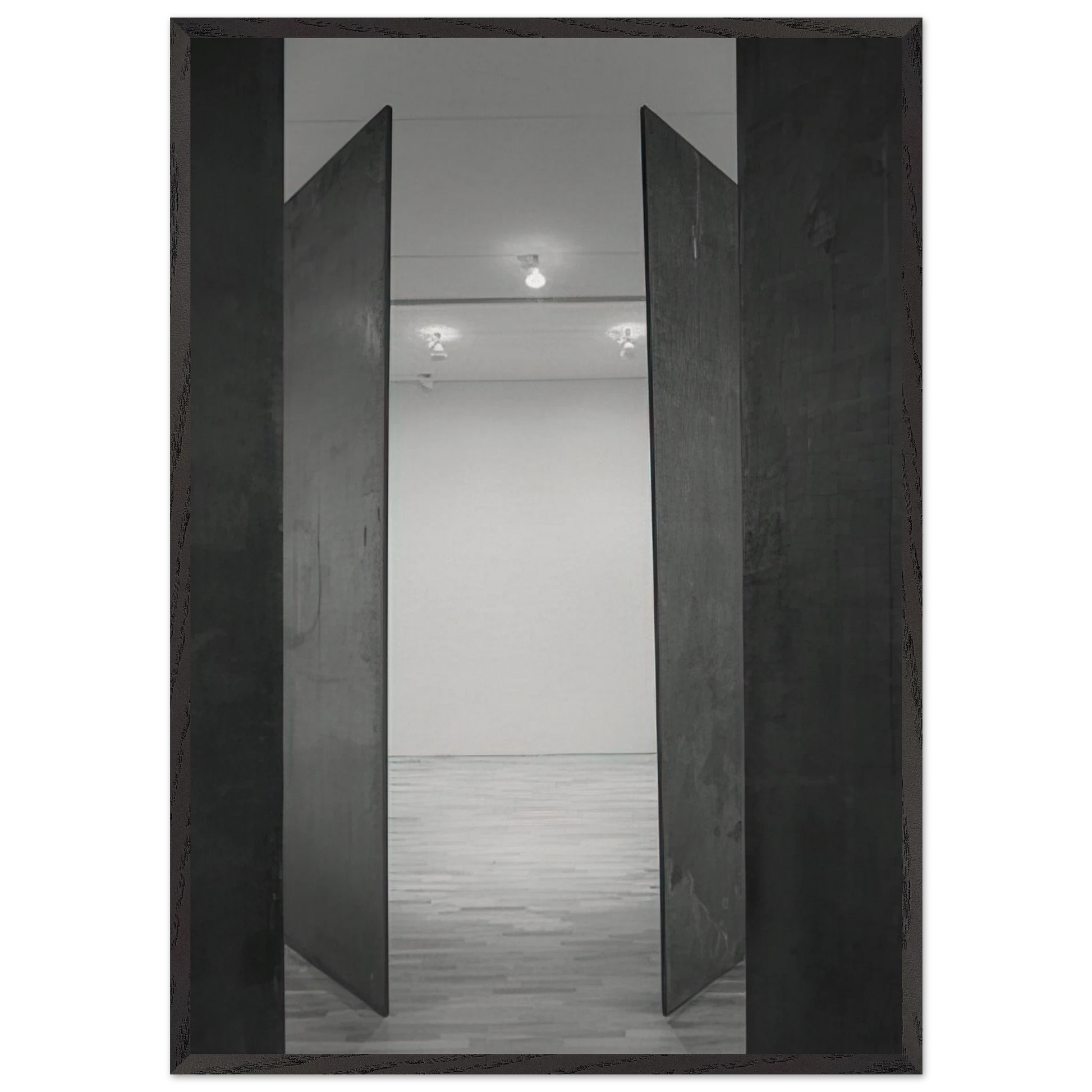 CIRCUIT II 1972 - Richard Serra Framed Art Print – Black Wooden Frame - Default Title - -Framed Art Print