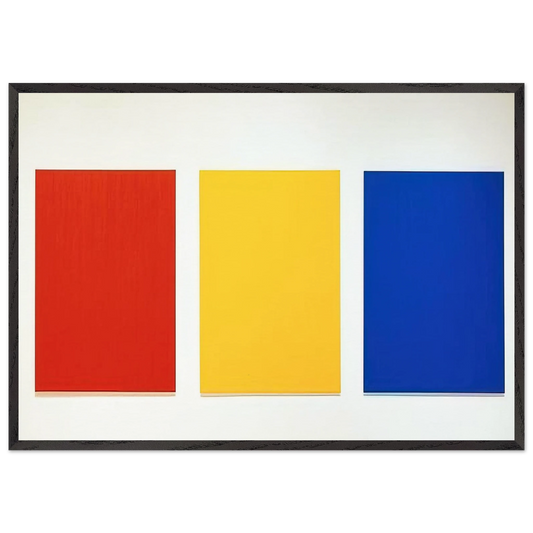 Red Yellow Blue III - Ellsworth Kelly Framed Art Print – Black Wooden Frame - Default Title - -Framed Art Print