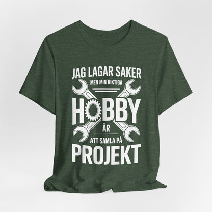 Progetto Hobby Tee - Camicia divertente fai-da-te per artigiani, regalo per l'uomo tuttofare, Festa del Papà, abbigliamento casual, abbigliamento da officina