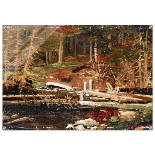 OLD LUMBER DAM ALGONQUIN PARK 1912 - Tom Thomson Acrylic Print - 70x100 cm / 28x40″ inches
